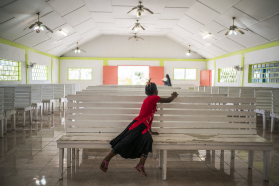 MARSHALL ISLANDS. Kili. July 2016. Before church on Kili Island.